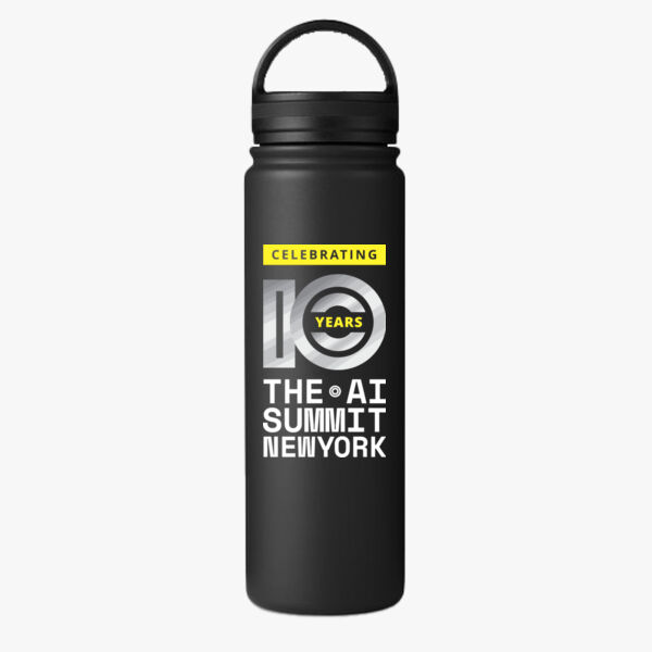 The AI Summit Stainless Steel Bottle w/ I ♥ AI on back Thumbnail